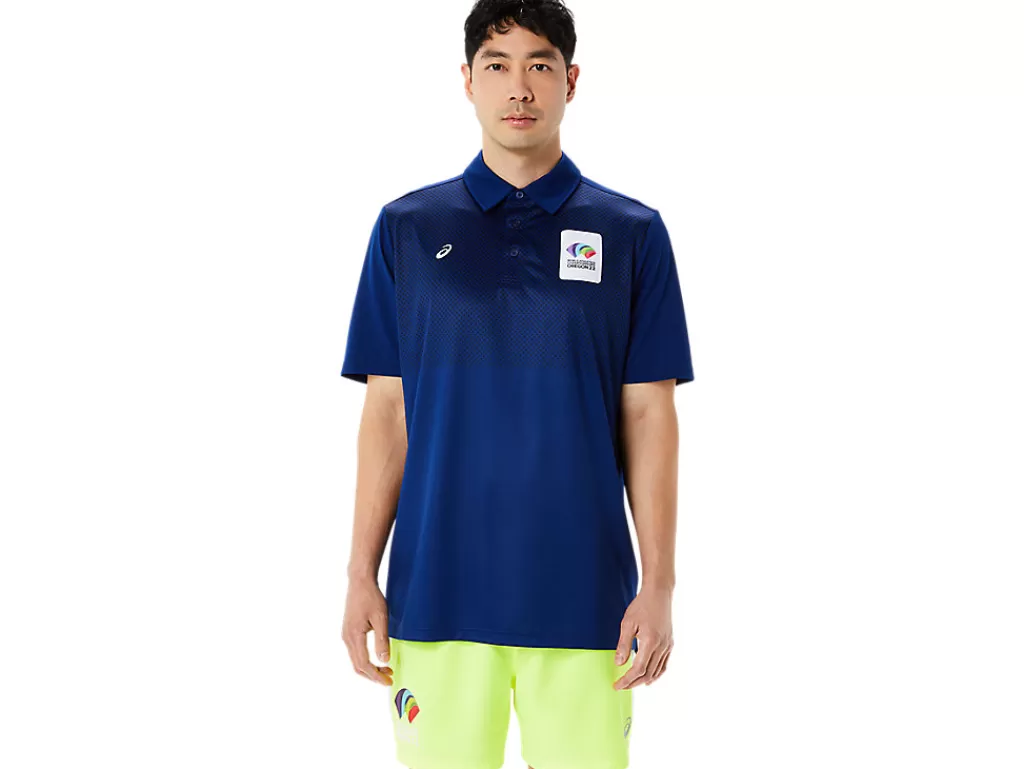 ASICS MEN HEX GRADIENT POLO WCH-Men T-Shirts & Tops