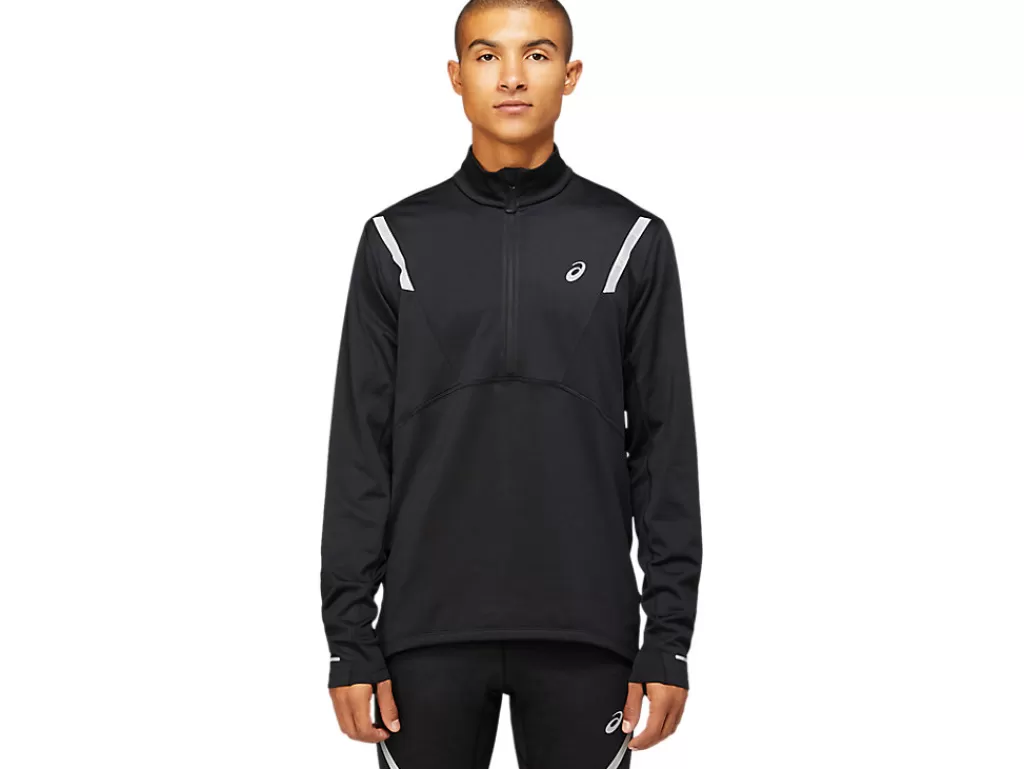 ASICS MEN LITE-SHOW WINTER 1/2 ZIP TOP-Men T-Shirts & Tops